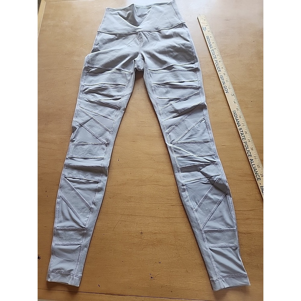 Lululemon Women's Wunder Under Pant‎ Hi-Rise Tech Mesh 28" Size 4 Chrome